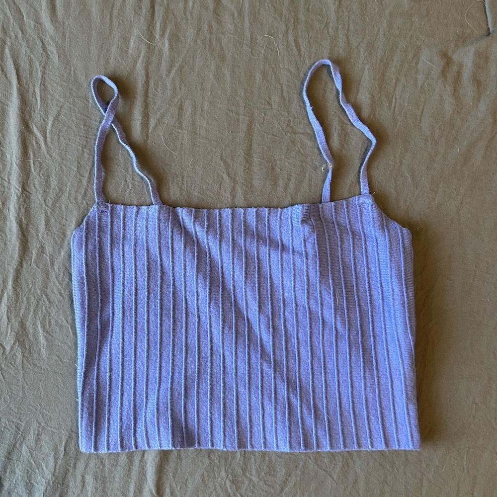 Purple Striped Tank Top